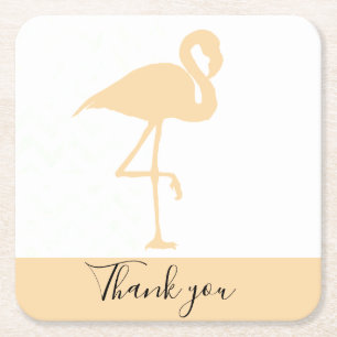 Moderne Flamingo, bedankt Kartonnen Onderzetters