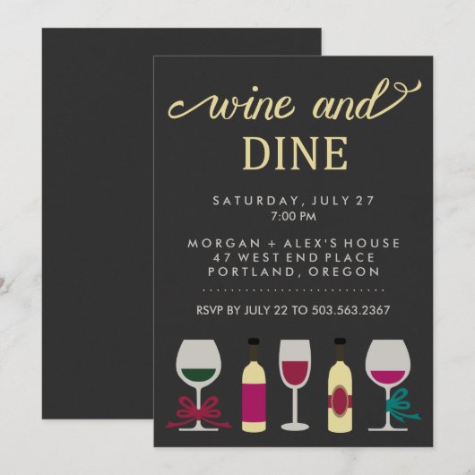 Moderne flessen en glazen flessen voor zwarte en g kaart (Voorkant / Achterkant)