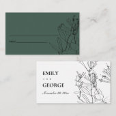 MODERNE FLESTEKST GROENE LIJN PLEKTEKAART VISITEKAARTJE (Voorkant / Achterkant)