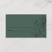 MODERNE FLESTEKST GROENE LIJN PLEKTEKAART VISITEKAARTJE (Voorkant)