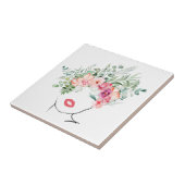 Moderne flesvormige lijnkunst tegeltje (Zijkant)