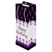 Moderne fleszak met poolkool-stippen in appels wijn cadeautas (Achterkant Gekanteld)