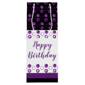 Moderne fleszak met poolkool-stippen in appels wijn cadeautas (Achterkant)