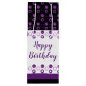 Moderne fleszak met poolkool-stippen in appels wijn cadeautas (Voorkant)