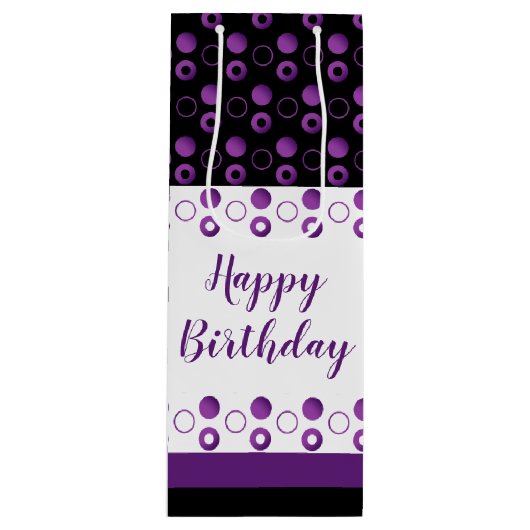 Moderne fleszak met poolkool-stippen in appels wijn cadeautas (Voorkant)