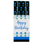 Moderne fleszak met poolpunt in Blues Wijn Cadeautas (Voorkant)