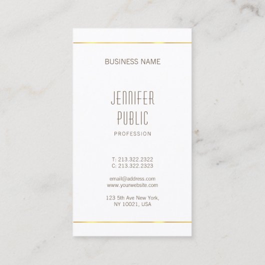 Moderne, flexibele design professionele glamour visitekaartje (Achterkant)