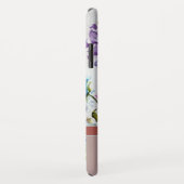 Moderne flora en vlinder met zwarte monogram Case-Mate iPhone case (Achterkant/rechts)