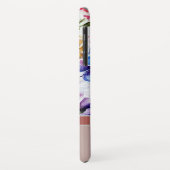 Moderne flora en vlinder met zwarte monogram Case-Mate iPhone case (Achterkant/links)