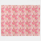 Moderne  flora op hout, populair fleece deken (Voorkant (Horizontaal))