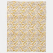 Moderne  flora op hout, populair fleece deken (Voorkant)