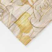 Moderne  flora op hout, populair fleece deken (Hoek)