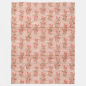 Moderne  flora op hout, populair fleece deken (Voorkant)