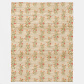 Moderne  flora op hout, populair fleece deken (Voorkant)