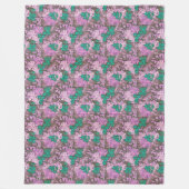 Moderne flora op hout, populair fleece deken (Voorkant)