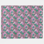 Moderne flora op hout, populair fleece deken (Voorkant (Horizontaal))