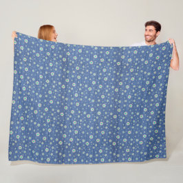 Moderne  flora op hout, populair fleece deken