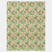 Moderne  flora op hout, populair fleece deken (Voorkant)