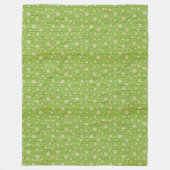 Moderne  flora op hout, populair fleece deken (Voorkant)