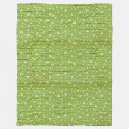 Moderne  flora op hout, populair fleece deken (Voorkant)