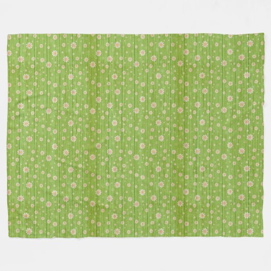 Moderne  flora op hout, populair fleece deken (Voorkant (Horizontaal))