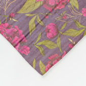 Moderne  flora op hout, populair fleece deken (Hoek)