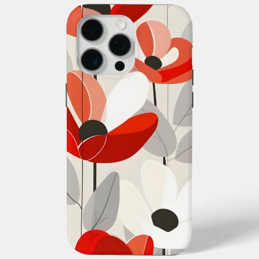 Moderne Floral Art Print Case-Mate iPhone Case (Achterkant)