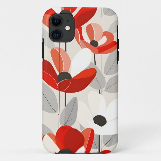 Moderne Floral Art Print Case-Mate iPhone Case (Achterkant)