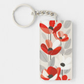 Moderne Floral Art Print Sleutelhanger (Voorkant)