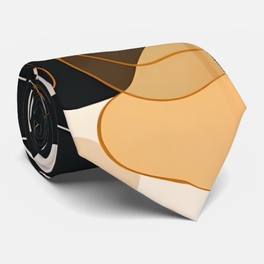 Moderne Floral Art Print Stropdas (Opgerold)