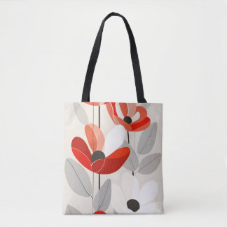 Moderne Floral Art Print Tote Bag