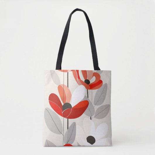 Moderne Floral Art Print Tote Bag (Voorkant)