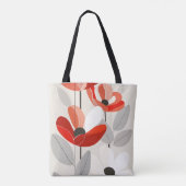 Moderne Floral Art Print Tote Bag (Achterkant)