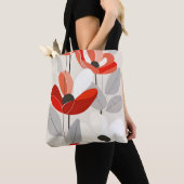 Moderne Floral Art Print Tote Bag (Dichtbij)
