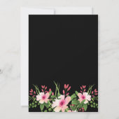 Moderne Floral Black en Gold 40e verjaardag Kaart (Achterkant)