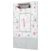 Moderne Floral  botanische bloemen Klembord (Links)