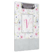 Moderne Floral  botanische bloemen Klembord (Rechts)