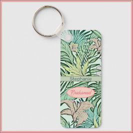 Moderne Floral Bridesmaid Sleutelhanger