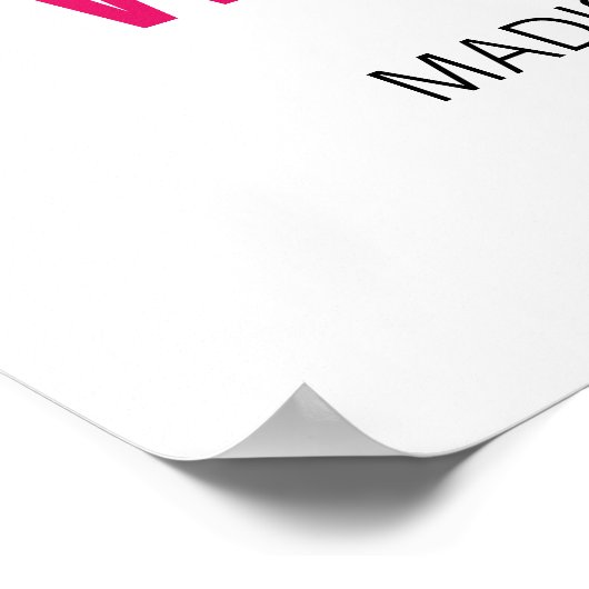 Moderne Floral Bruiloft Digitale Download Poster (Hoek)