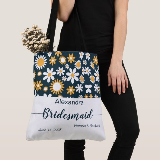 Moderne Floral Canvas tas (Dichtbij)