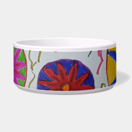Moderne Floral Ceramic Pet Bowl Voerbakje