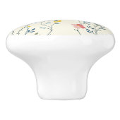 Moderne Floral Ceramic Pull Keramische Knop (Zijkant)