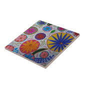 Moderne Floral Ceramic Tegel Tegeltje (Zijkant)
