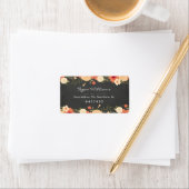Moderne Floral Chalkboard Adresetiketten Etiket (Insitu)