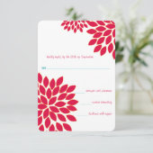 Moderne Floral Chrysanthemum Wedding Invitations Kaart (Staand voorkant)