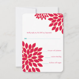 Moderne Floral Chrysanthemum Wedding Invitations Kaart