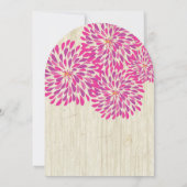 Moderne Floral Chrysanthemum Wedding Invitations Kaart (Achterkant)