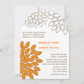 Moderne Floral Chrysanthemum Wedding Invitations Kaart (Voorkant)