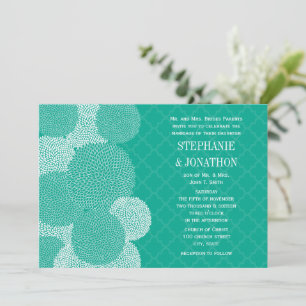 Moderne Floral Chrysanthemum Wedding Invitations Kaart