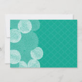 Moderne Floral Chrysanthemum Wedding Invitations Kaart (Achterkant)